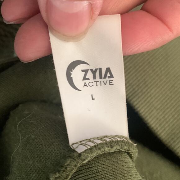 Zyia Active fleece full zip jacket army green women’s size large - Picture 9 of 10